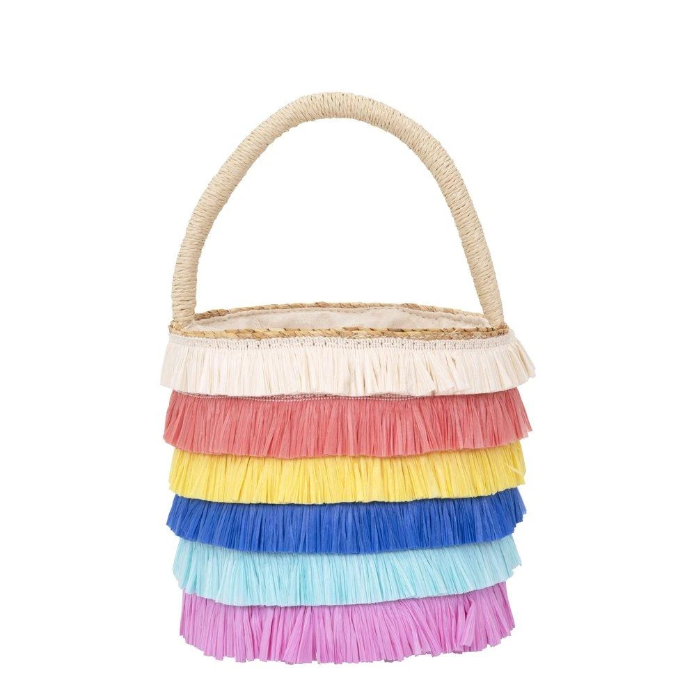 Raffia Fringed Woven Straw Bag By Meri Meri Vibrant Home